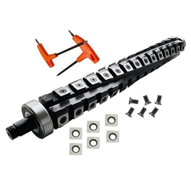 13 Inch Spiral Helical Cutterhead for DeWalt DW735 DW735X Planer, Helical Cutter Head 4 Rows 60 Carbide Inserts for DW735/DW735X/DW735-XE Thickness Planer Fathers Day Gifts