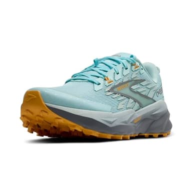 Brooks Women’s Cascadia 19 Mountain Trail Running Shoe - Clearwater/Primer Grey/Apricot - 9 Medium