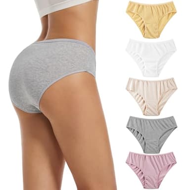 Husviuxin Women’s Disposable Underwear for Travel-Hospital Stays- 100% Cotton Panties (10pk) (Medium 38-42 inch hips) Multicolor