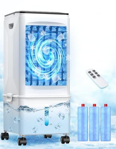 Portable Air Conditioners, [2.5 Gal] Fast Cooling Evaporative Air Cooler, 60W Quiet Portable AC Unit w/Remote & Timer, 4-IN-1 Swamp Cooler, Windowless Air Conditioner Fan for Bedroom Dorm Garage