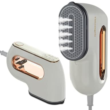 Portable Travel Steamer Iron for Clothes: Mini Handheld Garment Steam Ironing Machine for Clothing - Professional Small Size Hand Held Traveling Fabric Steamers for Wrinkle on Dress Shirt (Gray)