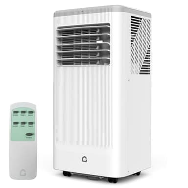 GarveeTech 10,000 BTUs Portable Air Conditioners with Heater, 3 in-1 Cooling AC Portable Air Conditioner for Room with Sleep Mode, Ventless Floor Air Conditioner, 3 Speeds Fan & Dehumidifier