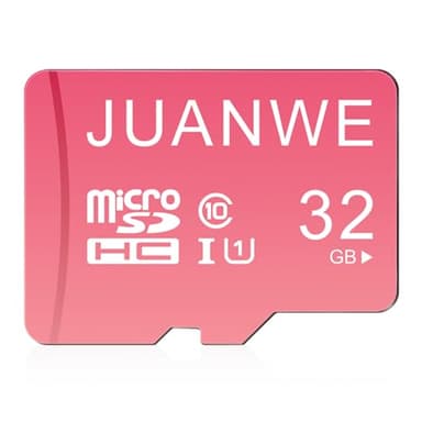 JUANWE 32GB Micro SD Card microSDXC Memory Card, Memory Card, SDHC High-Speed U1 SD Card, 32GB TF Cards for Phone, Dash Cam, Security Camera (Pink)