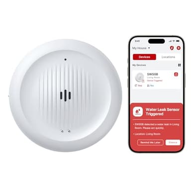 X-Sense Wi-Fi Water Leak Detector for Home - Smart 2-in-1 Leak & Low-Temperature Sensor with App Alerts, Protection for Homes, Kitchens & Basements, Works with X-Sense Home Security App, Model SWS0B
