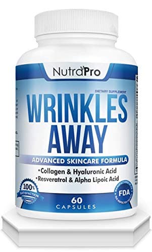NutraPro Anti Wrinkle and Ageless Skin Vitamins - Dermal Repair Complex for Skin Repair with Collagen & Resveratrol & Alpha - Lipoic Acid & Hyaluronic Acid Supplement to Renew Skin