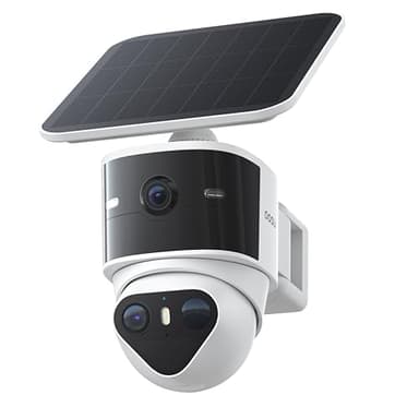 aosu T2 Pro Security Cameras Wireless Outdoor, 3K Dual Cam No Blind Spot Security Camera for Home, 170° Wide + 360° PTZ, AI Human Vehicle Tracking, Solar Powered, Local Storage