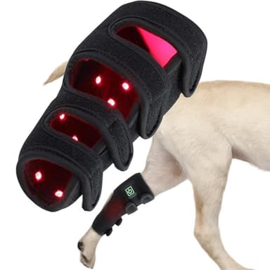 lanoune Portable Red Light Therapy for Dogs Joints, Wearable Infrared Light Therapy Devices for Pets Tissue Repair, Joint & Leg Pain, Steady Lighting Mode&Pulse Mode 15 MinTimer