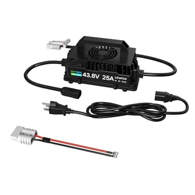 Dyness 36V 25A LiFePO4 Battery Charger, 43.8V 25Amp Fast Charger for 36V Lithium Golf cart Battery, IP67 Waterproof, 36V Lithium Battery Charger Perfect for Golf cart, RV, Trolling Motor
