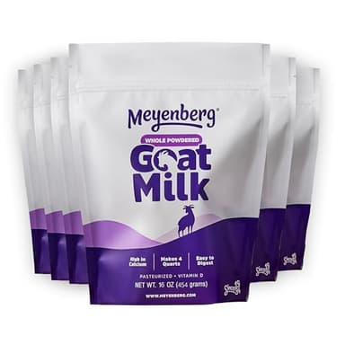 Meyenberg Whole Powdered Goat Milk, 16oz pouch, Amazon Exclusive, Kosher, Gluten Free, 6pk
