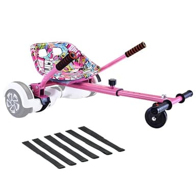 Eco-friendly Hoverboard Seat Attachment - Cool Seat, Swivel Wheel, Adjustable Length - Compatible with 6.5", 8", 8.5", 10" Hoverboards - Safe & Enjoyable Riding for Kids and Teenager