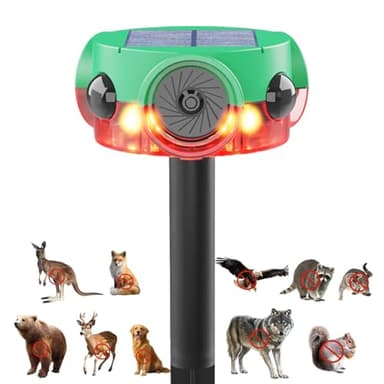 ChunHee Outdoor Motion Sensor Alarm, Barking Dog Alarm with 360° Detection, Supports Voice Recording, Adjustable Volume, 120dB Motion Activated Alarm for Home, Garden, Yard, Farm – 1 Pack