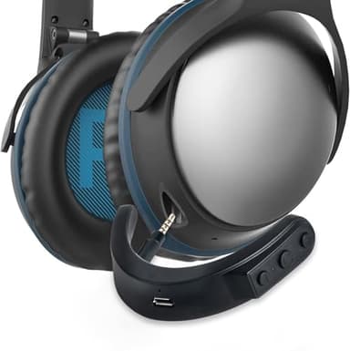 Bluetooth Adapter Receiver for Bose QuietComfort 25 QC25 Headphones- APTX HD,APTX Low Latency(32ms),mic,Volume&Track Control,12-Hour Playtime, Dual Link, Works While Charging