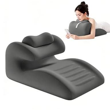 Wedge Pillow for Adult Play, Butt Cushion for Couples, Intimacy Pillow Memory Foam - for Couples & Pregnancy, Butt Positioning Pillow for Deeper Comfort Two Fabrics are Available (Dark Gray-1)