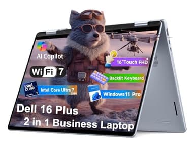 Dell Inspiron 16 Plus 2-in-1 Laptop, 16" FHD+ Touchscreen, Intel Core Ultra 7 256V(8 Cores, up to 4.8 GHz) Intel Arc Graphics, 16GB DDR5, 1TB SSD, Backlit, Windows 11 Pro