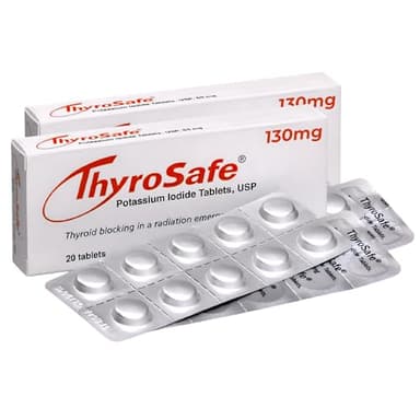 ThyroSafe Potassium Iodide 130mg Tablets (KI Pills) - Iodine for Radiation Emergency Protection | Nuclear Fallout Survival Gear and Emergency Supplies for Prepper Kits | 40 Count