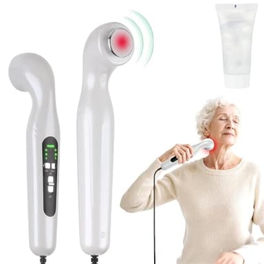Portable Ultrasound Machine for Pain Relief - Handheld Deep Tissue Massager with 3 Modes & Timer for Neck, Shoulder, Knee, for Home Use