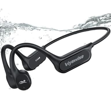 viyawise B11 Bone Conduction Headphones, IP68 Waterproof Earbuds for Swimming, 32GB & Bluetooth 6.0 Wireless Underwater Open Ear Headphones with Mic for Sport