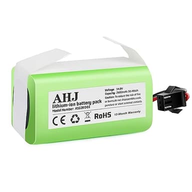 AHJ Replacement Battery 14.4V 2600mAh Compatible with Ecovacs Deebot N79S N79 DN622 500 & Eufy RoboVac 11 11S 11S MAX 11C 12 15C 15CMAX 15T 15MAX 25C 30C 30 35C G30 G32PRO G10 Hybrid