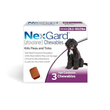 NexGard Chewables 3 Chewables 24.1-60 lbs (Purple)