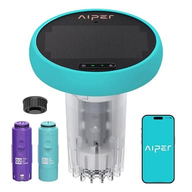 AIPER HydroComm Pro Smart Pool Monitor, 5-in-1 Water Testing for Pools, Hot Tubs, and Spas, Features App Control and Real-Time Underwater Connectivity, Blue
