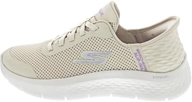 Skechers Women's Go Walk Flex Hands Free Slip-Ins - Grand Entry Sneaker, Off White, 8 US