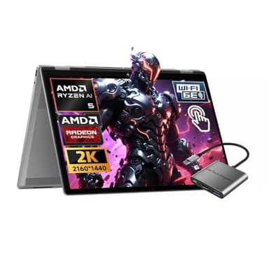 HP OmniBook X Flip 2 in 1 Laptop, 16" 2K IPS Touchscreen, AMD Ryzen AI 5 340(Beat i7-1355U), 16GB LPDDR5X 1TB SSD, AMD Radeon 840M Graphics, Wi-Fi 6E, 5MP IR Privacy Camera, AI Copilot+ PC, Win 11