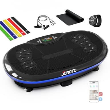 JOROTO 4D Vibration Plate Exercise Machine, 3-Motor App-Controlled High-Intensity Adjustable Speed Vibration Plate for Weight Loss & Lymphatic Drainage, Whole Body Shaker Workout Equipment for Women