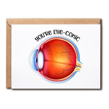 GoGiArt You're Eye-Conic Card - Ophthalmologist Doctor - Greeting - Eye Pun - Medical Card - Gift For Student Doctor