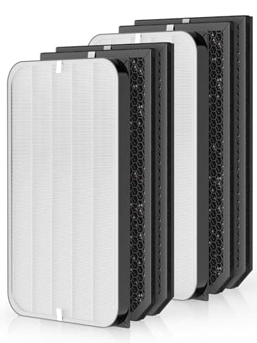 Ecofort 5500 Replacement Filter Compatible with Air Doctor 5500, 5000, 5500i, and 5000H Air Purifiers, Includes 2 Premium Filters and 4 VOC Filters, Compare to ADF5005, ADF5006, ADF5001