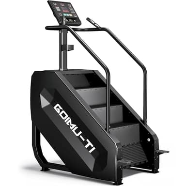 Goimu T1 Stair Stepper Machine, 550Lbs Commercial Grade Stair Climber for Home with 15 Resistance Level and LED Screen, Stepmill Exercise Machine for Full Body Workouts, 24-164 Steps/Min (Black)