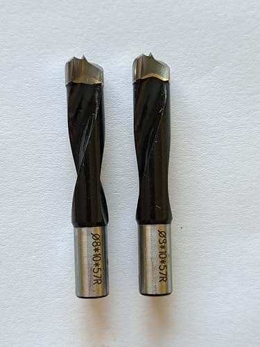 One Pair of Drilling Bits for igooo Dual-Spindle Doweling Jointer DJ710 (10mm)