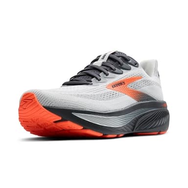 Brooks Men’s Ghost 17 Neutral Running Shoe - Oyster Mushroom/Orange/Ebony - 11 Medium