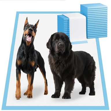 Bulubaky Heavy Absorbent Enormous 54"x37" Pee Pads for Large Dogs, Quick Dry Disposable Puppy Pee Pads, Thicken Strong Leak-Proof Backing Dog Pads 30Counts