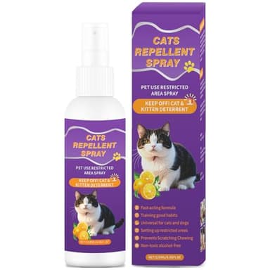 QINGQIYUE Cat Scratch Deterrent Spray, Cat Repellent Spray Indoor and Outdoor for Cat and Kitten, No Scratch Spray Training Aid for Furniture, Sofas, Rugs, Curtains - Non-Toxic, Alcohol-Free Formula