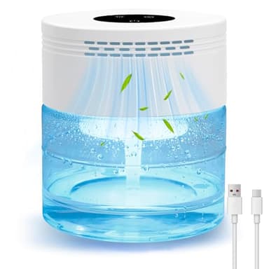 Water Air Purifiers for Home, Water Based Air Purifiers, Quiet 3-Speed Air Washer, 8-Color Light Air Revitalizer, 24H Auto Shut-off Rainbow Air Purifier machine for Bedroom, Office, Living room, Pet