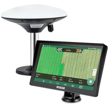 MYACUC Tractor GPS Navigator for Precision Farming, GNSS Agricultural Farming Navigator with 9" Touch Screen Suitable for Spraying Plowing and Sowing Farmland Activities Automatic Positioning
