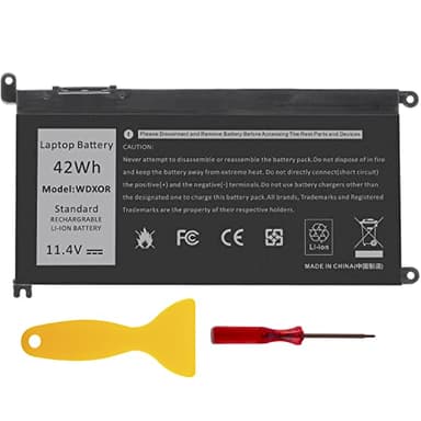 TREE.NB WDX0R Laptop Battery Replacement for Dell Inspiron 13 15 5000 7000 Series 5565 5567 5570 5578 7560 7570 7573 7579 5368 5378 Latitude 7368 17 5765 5767 Series Notebook 3CRH3 T2JX4 11.4V 42Wh