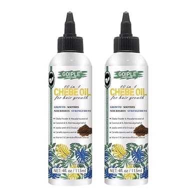 Natural 10 in 1 Chebe Oil Moisturizer for Scalp, African Chebe Powder for Hair Growth Stronger, Thicker, Longer for All Hair Types(2pcs)
