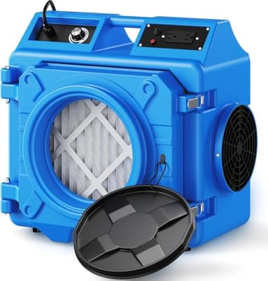 BSMTEK Air Scrubber with 3 Stage Filtration, 550CFM HEPA Air Scrubber Commercial Industrial Grade, Heavy Duty Air Cleaner with MERV-10 Filter, HEPA/Activated Carbon Filter