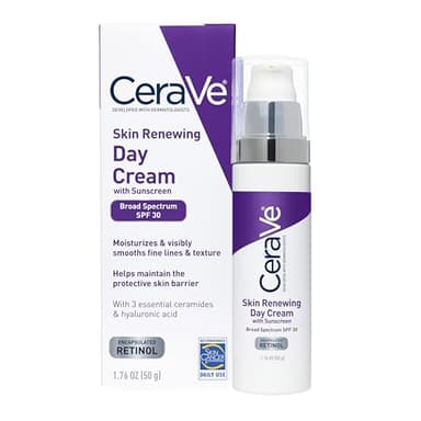 CeraVe Anti-Aging Face Cream SPF 30, Anti-Wrinkle Retinol Cream with Hyaluronic Acid and Ceramides, 1.76 oz