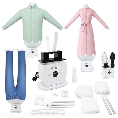 Automatic Ironing Machine 3.0, 3-in-1 Clothes Dryer Machine & Steam Press for Clothes, Hands-Free Shirt Press Machine with Air & Steam, Portable Garment Steamer for Shirts, Pants & Dresses, 1400W