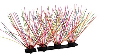 CoyoteVest CoyoteWhiskers Protection Nylon Bristles for CoyoteVest or SpikeVest Dog Harness Vest, Dog Accessories that Deter Coyote, Hawk and Raptor Attacks (Set of 4, Rainbow)