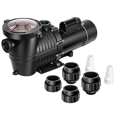 VIVOHOME 2.0 HP Self Priming In-Ground Swimming Pool Pump Dual Speed 2" 1.5" and 1.25'' Inlet/Outlet 230V Energy Saving w/Strainer Basket