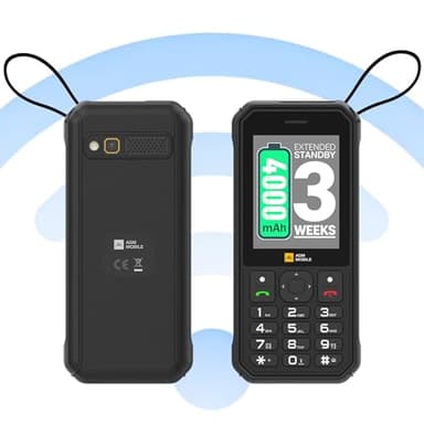 AGM M11 Rugged Feature Phone with Mobile Hotspot, 4G Mobile Phones, Cloud App Support, IP68 & IP69K Waterproof & Drop-Proof, Large Buttons, 4000mAh, Wired Reverse Charging, Dual SIM, for T-Mobile ONLY