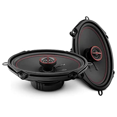 DS18 GEN-X5.7 Coaxial Speaker - 5x7, 3-Way, 165W Max, 50W RMS, Black Paper Cone, Two Mylar Dome Tweeters, 4 Ohms - Clarity Unparalled by Other Speakers in Their Class (2 Speakers)