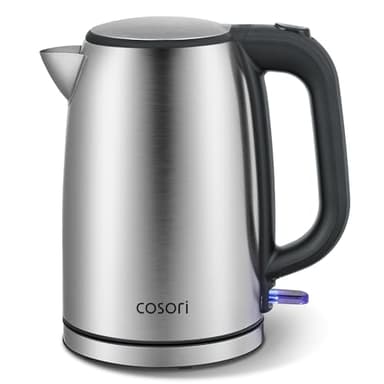 COSORI Electric Kettle, Plastic-Free Interior, 2 Lid Opening Angles, Easy to Clean, Automatic Shut Off & Boil-Dry Protection, Stainless Steel Tea Kettle, Hot Water Boiler & Heater, 1.7L, 1500W