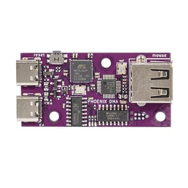M-Kit Version 2 Mouse Emulator, Compatible with Arduino Leonardo, USB Host Shield MAX3421 + CH340C USB-C + ATmega32U4 All in one, KMbox DMA Card Friendly, 5V Plug and Play B Pro