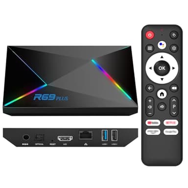 EASYTONE Android TV Box 14.0 2026, 4GB RAM 32GB ROM Android 14 TV Box 4K 8K WIFI6 1000M Ethernet Smart TV Boxes HDR10 R69 Plus H728 Octa-core TV Boxes Support 3D 2.4G 5.8G Dual WiFi BT5.0 USB 3.0