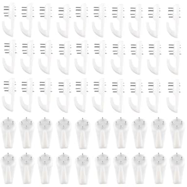 Septe 50 PCS 1.6in Concrete Wall Hooks for Hanging Pictures Without Drilling, Suitable for Concrete/Cinder Block/Brick/Stucco/Hard Walls,Brick Hangers,No Damage Picture Hangers,No Drill Without Nails