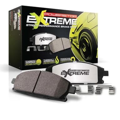 PowerStop Front Brake Pads for Cadillac ATS 2016-19 |CTS 2009-15 |Chevrolet Camaro 2012-24 |Corvette 2015-19 - Z26 Carbon-Fiber Ceramic Brake Pads with Installation Hardware, Z26-1405